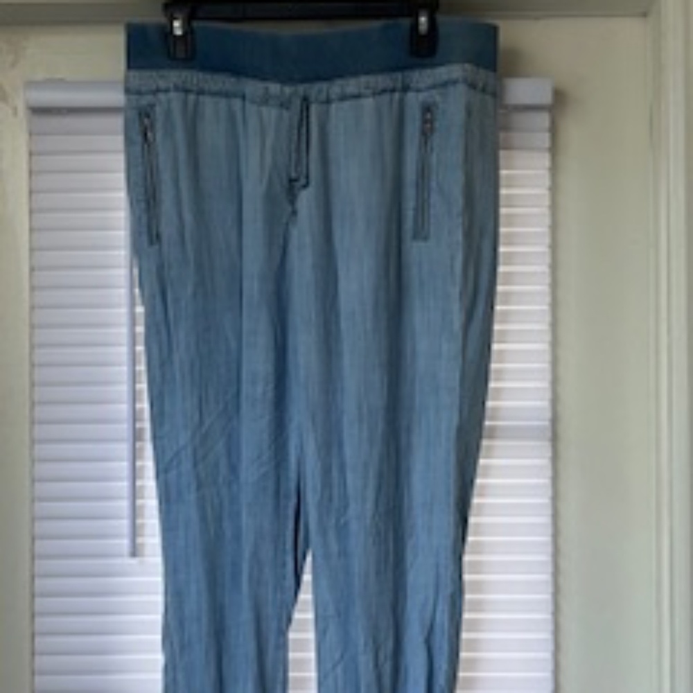 Cloth & Stone Chambray Pant with Banded Ankle - Medium